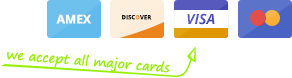 We Accept All Major Credit Cards